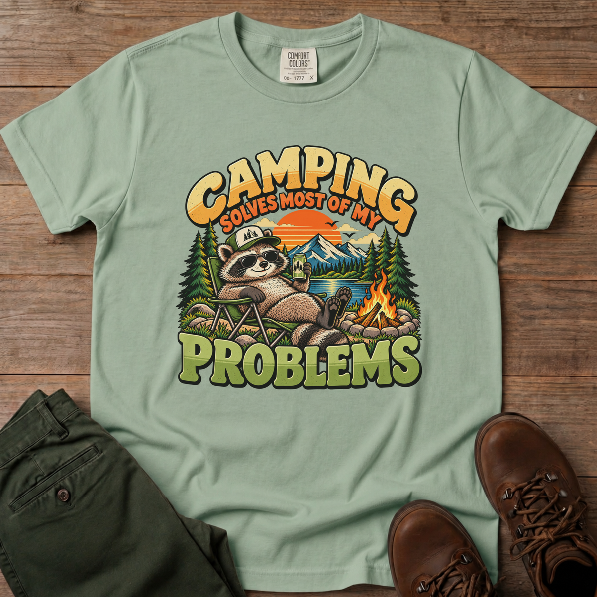 Camping Solves Most Of My Problems T-Shirt