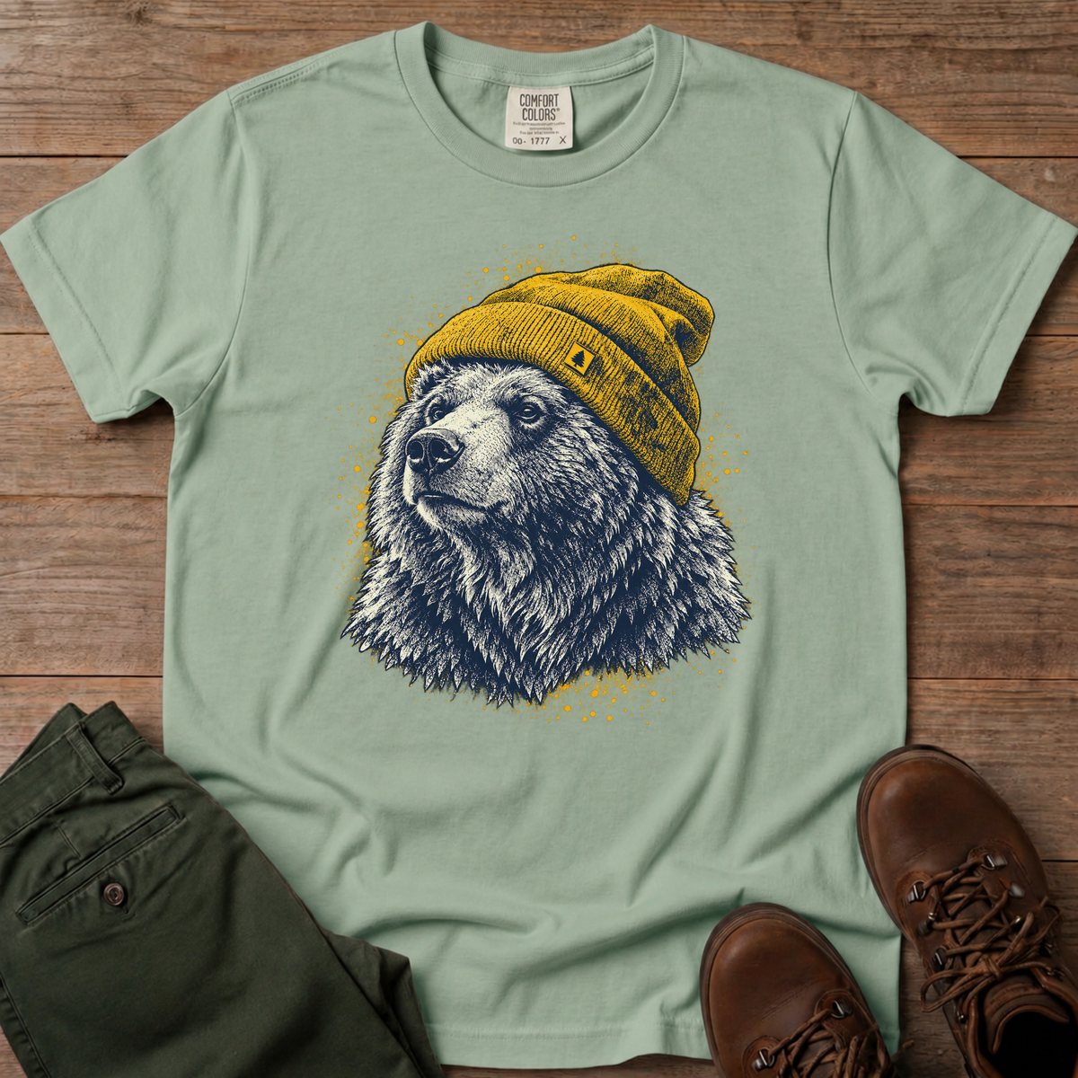 Bear Winter Beanie T-Shirt