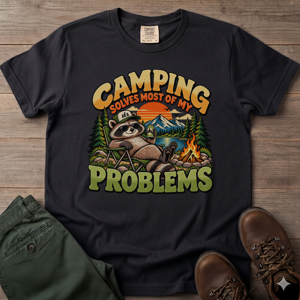 Camping Solves Most Of My Problems T-Shirt