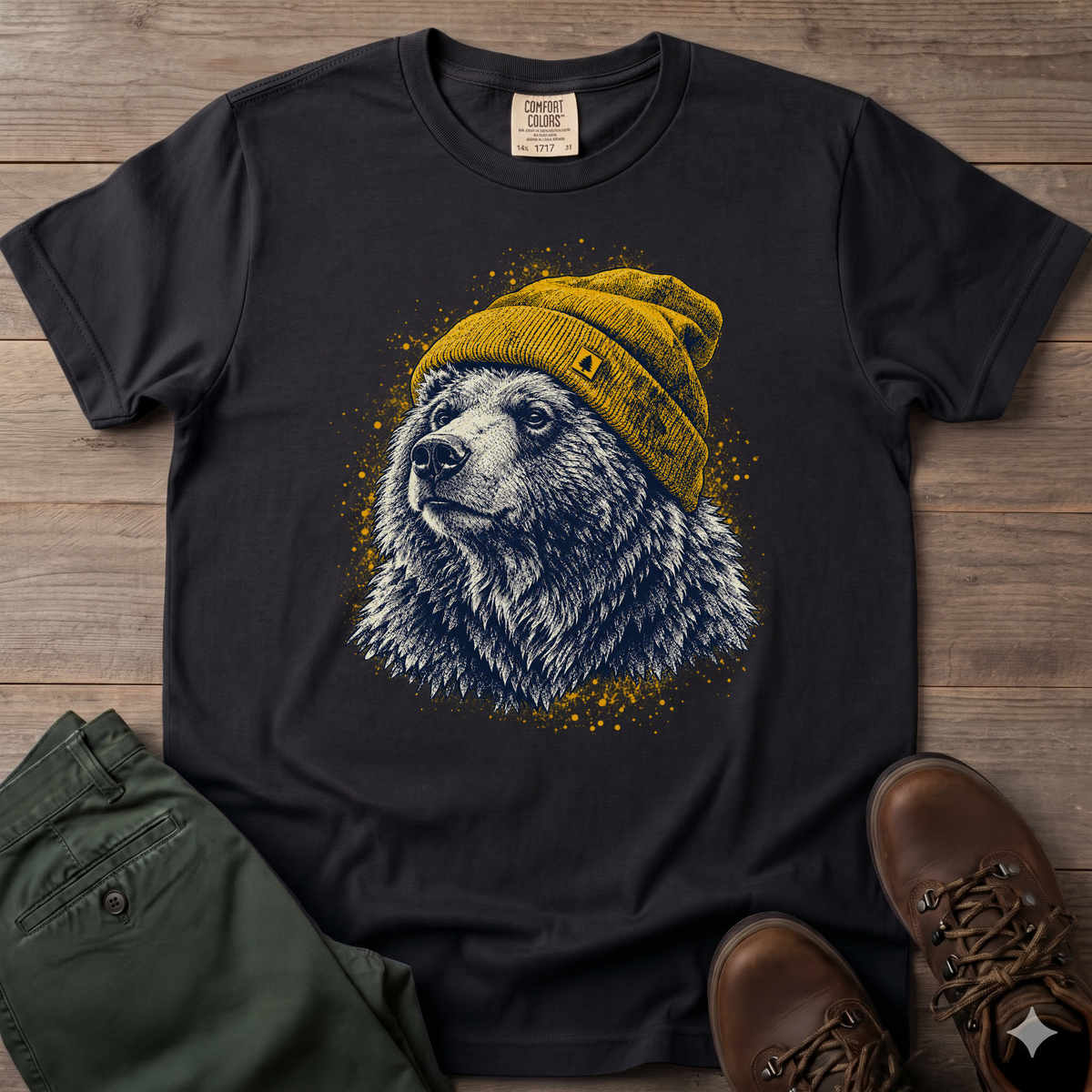 Bear Winter Beanie T-Shirt