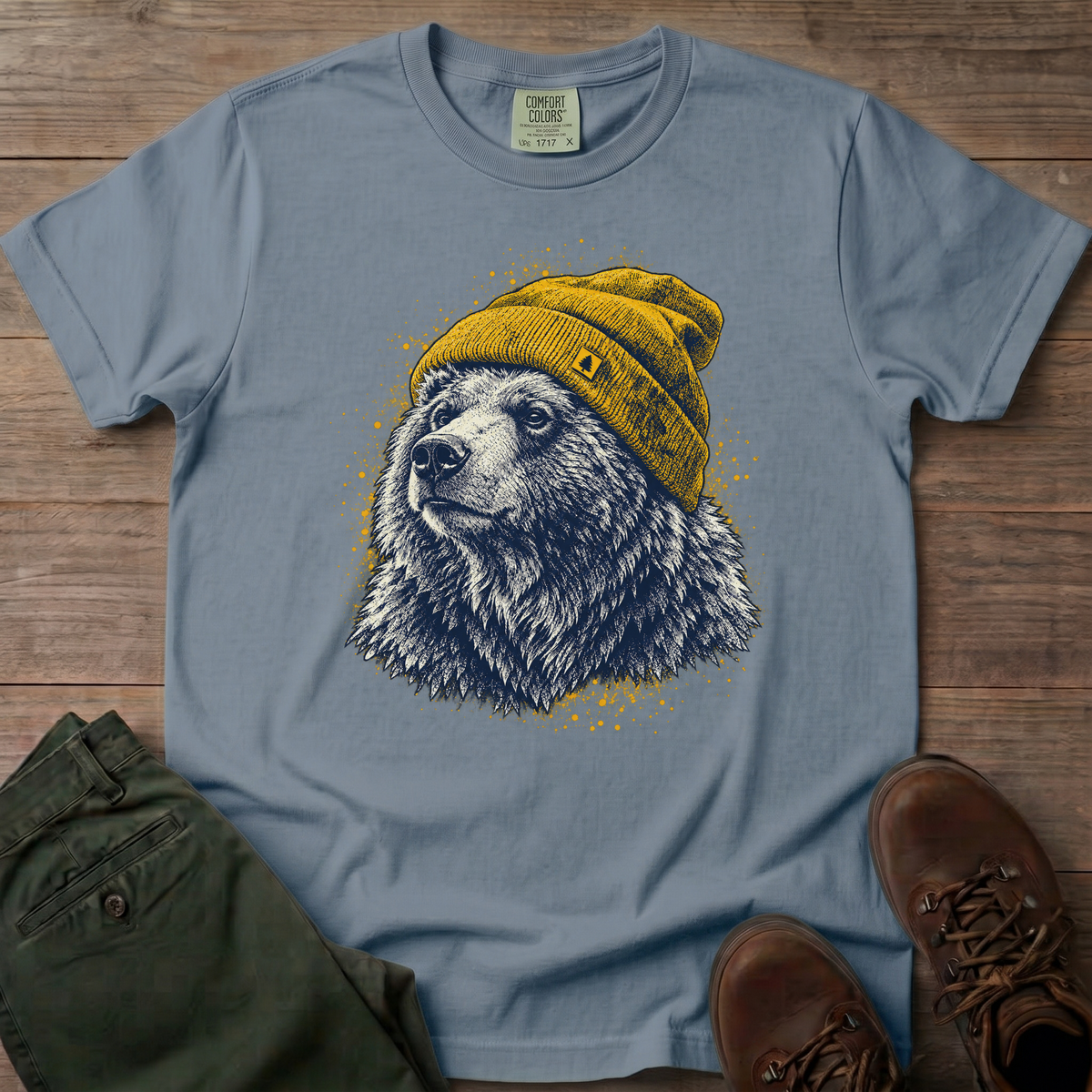 Bear Winter Beanie T-Shirt