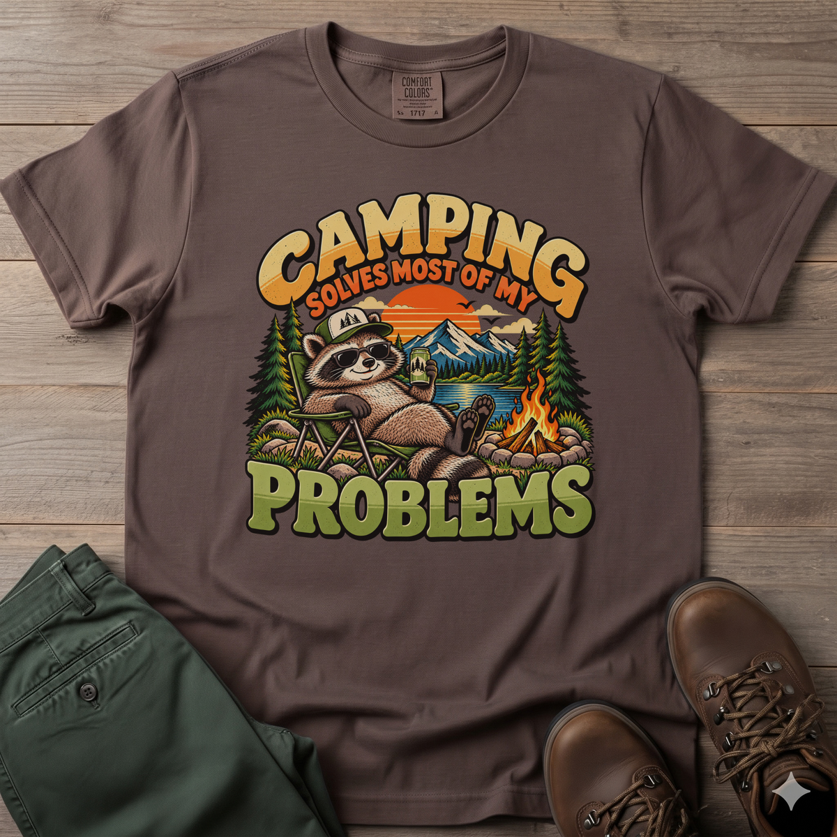 Camping Solves Most Of My Problems T-Shirt