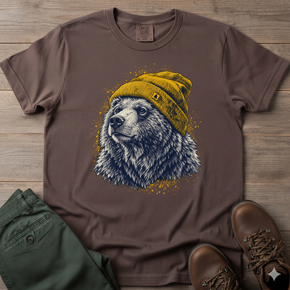 Bear Winter Beanie T-Shirt