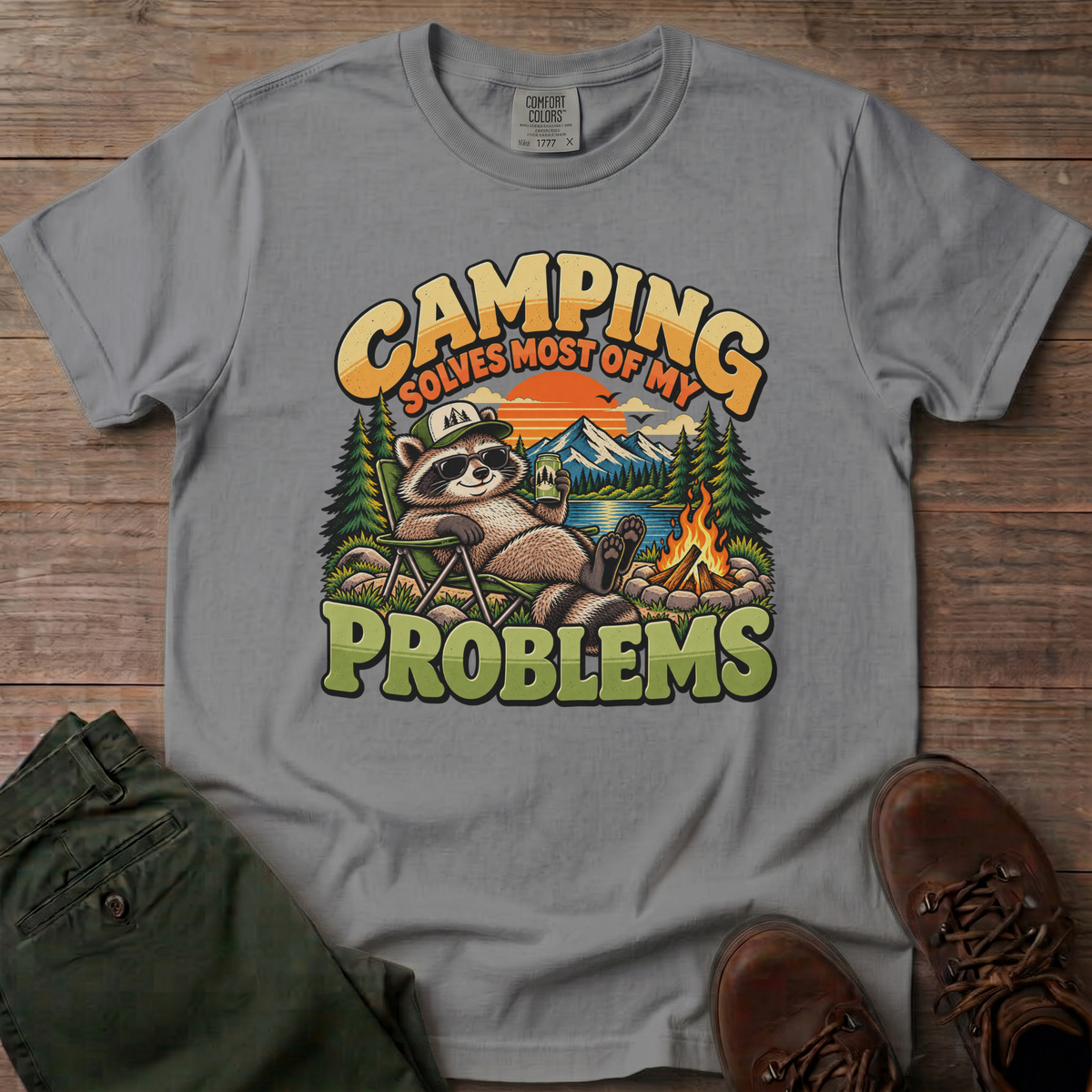Camping Solves Most Of My Problems T-Shirt