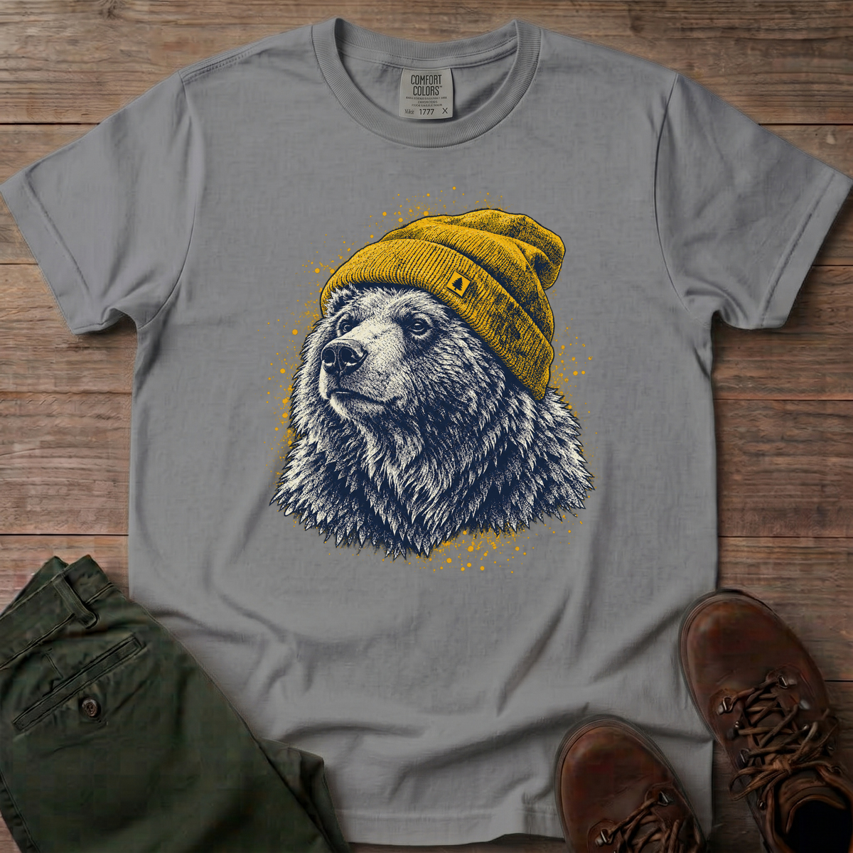 Bear Winter Beanie T-Shirt