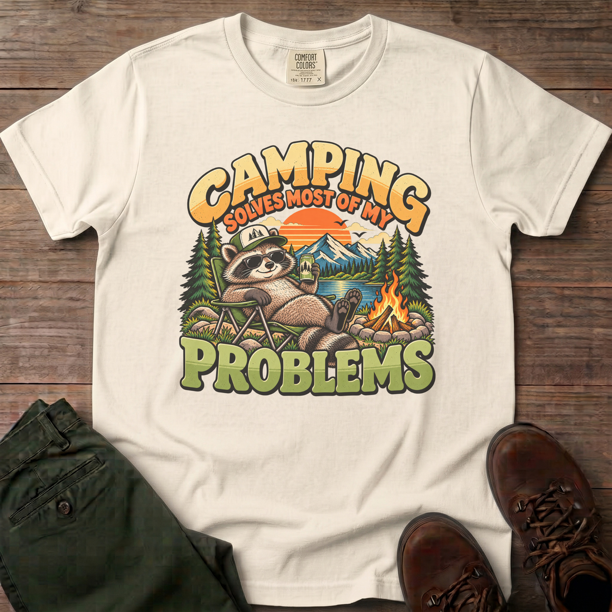 Camping Solves Most Of My Problems T-Shirt