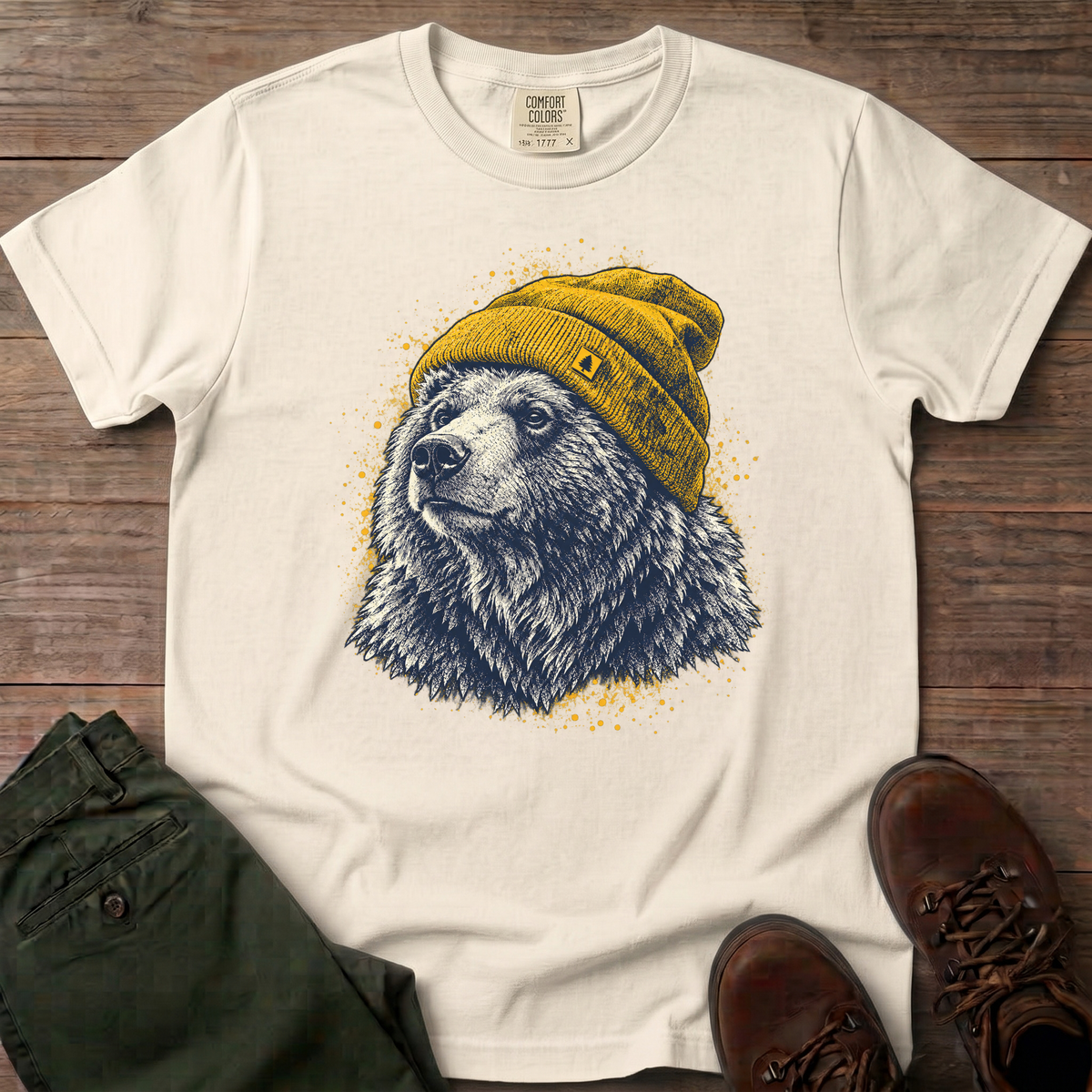Bear Winter Beanie T-Shirt