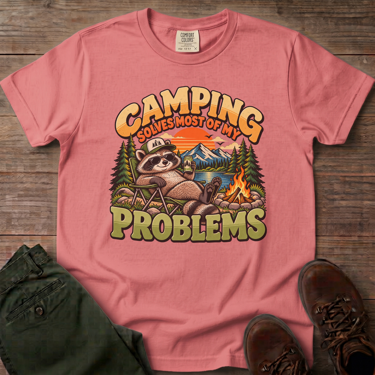Camping Solves Most Of My Problems T-Shirt
