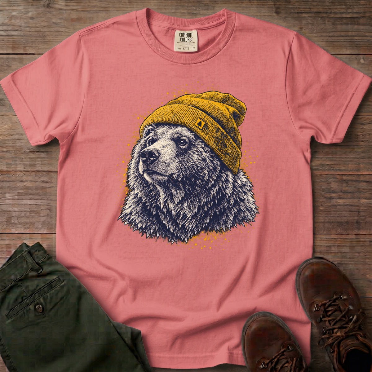 Bear Winter Beanie T-Shirt