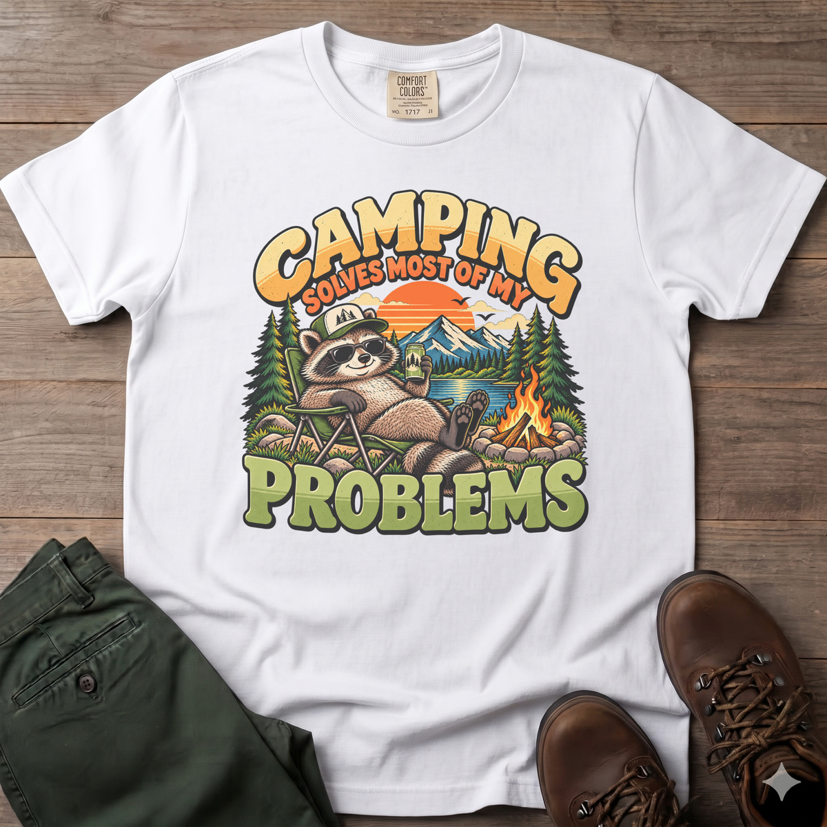 Camping Solves Most Of My Problems T-Shirt