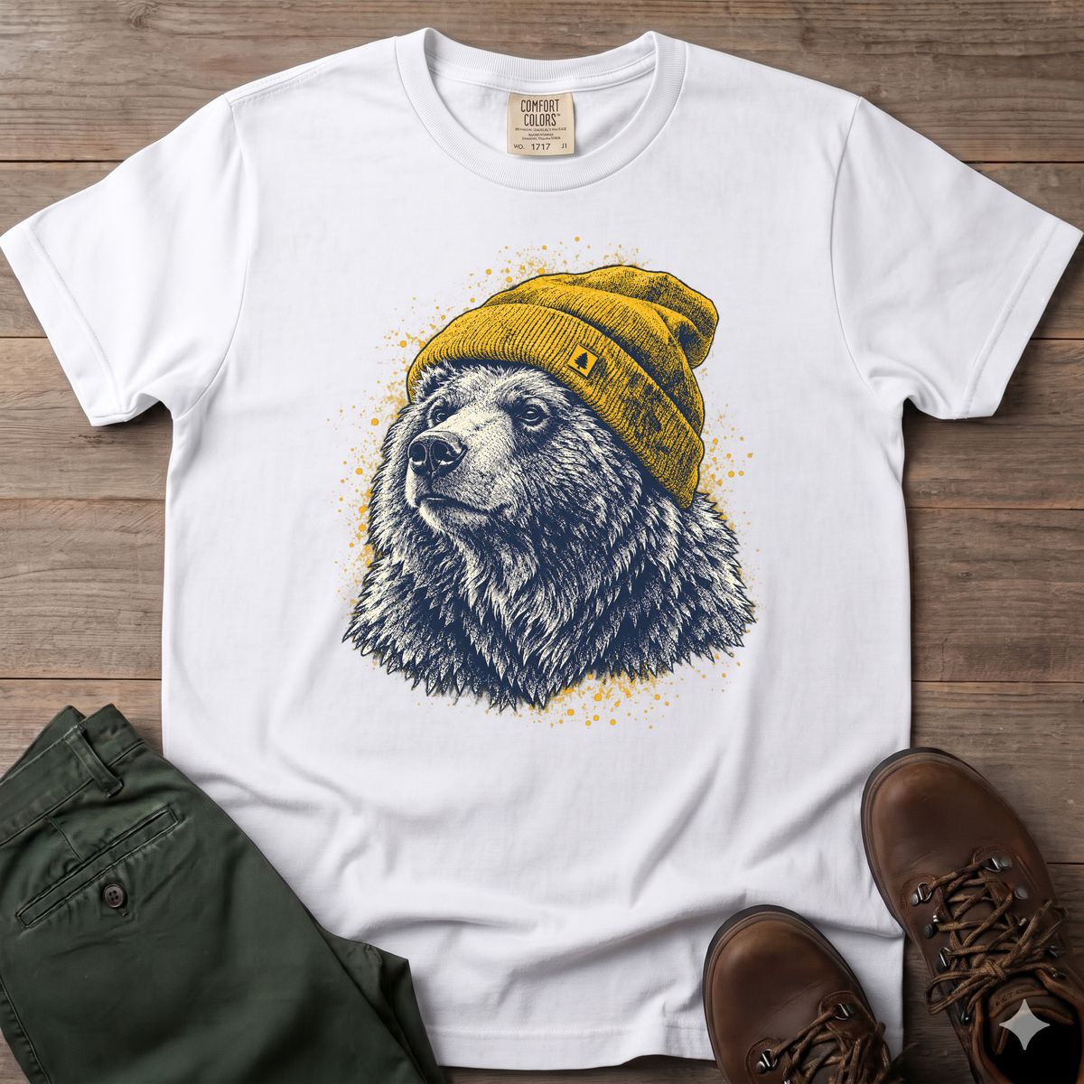 Bear Winter Beanie T-Shirt